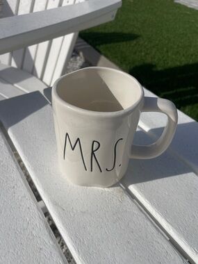 Rae Dunn White Ceramic "MRS." Mug with Black Lettering